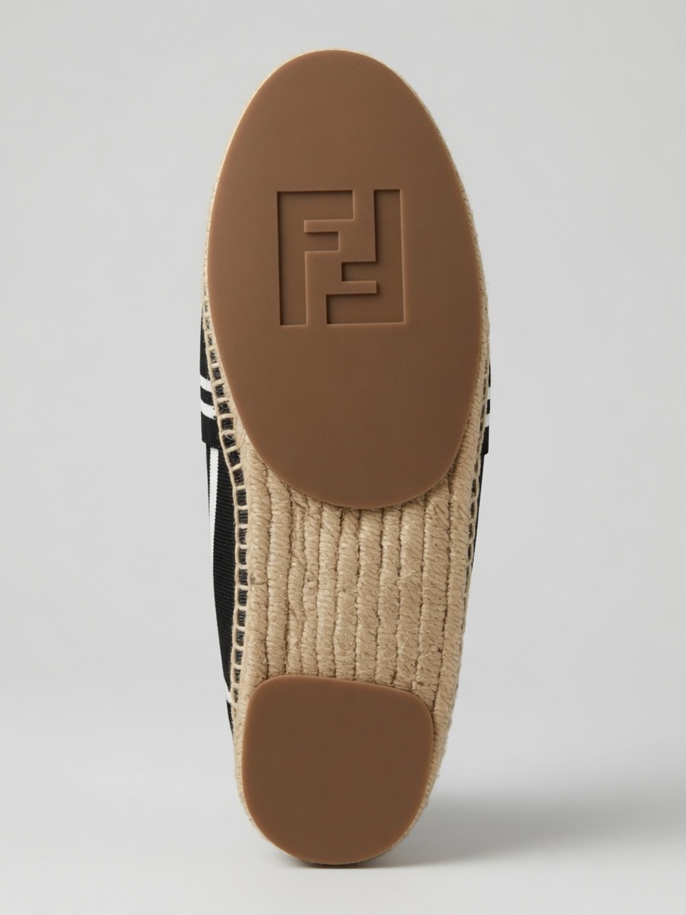 Fendi Black Embroidered Floral Espadrilles with Multicolor Accents - Picture 3 of 4